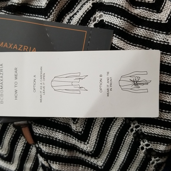 NWT BCBG Nana Pointelled card wrap - Picture 9 of 10